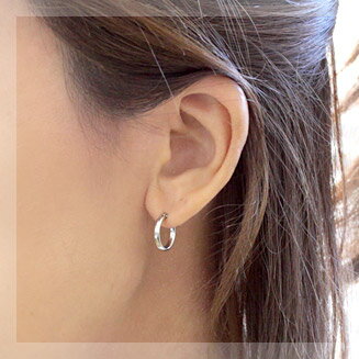 ピアス プラチナ フープピアス 2.0mm×13mm 2×13 pt900 フープピアス クロッシング ...