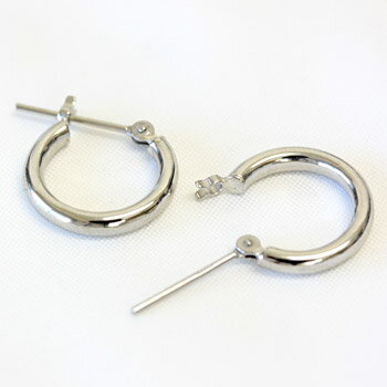 ピアス プラチナ フープピアス 2.0mm×13mm 2×13 pt900 フープピアス クロッシング ...