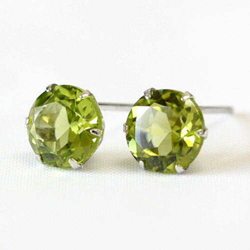 樂天商城 - プラチナ900 ペリドット 6.0mm ピアス