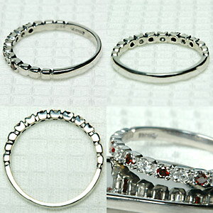 K18 18金 リング レッドダイヤモンド×ダイヤモンド リング 2
