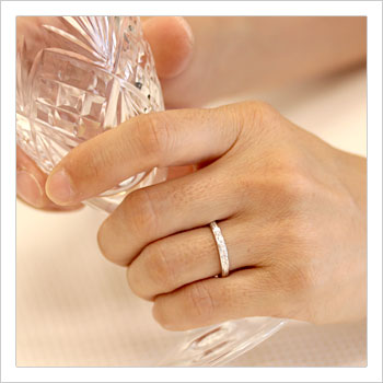 K18 スタイリッシュ ダイヤモンド リング 0.1ct 18金 リング