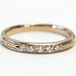 K18 スタイリッシュ ダイヤモンド リング 0.1ct 18金 リング