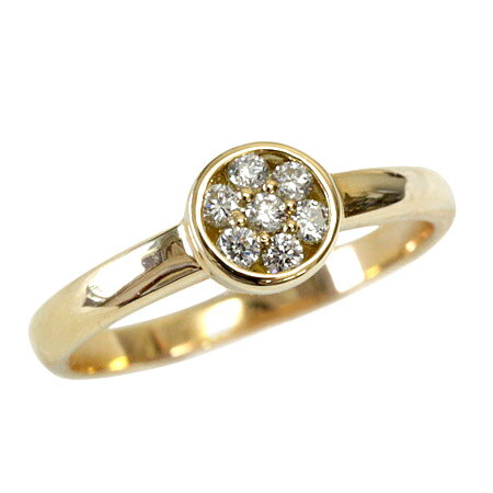 樂天商城 - K18 リング セブンストーン ダイヤモンド リング0.14ct 18金