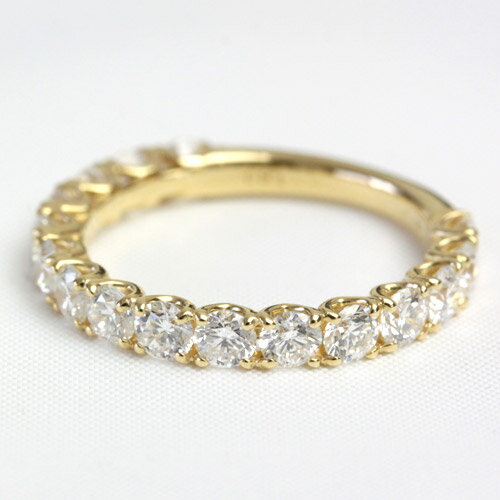 K18 ダイヤモンド エタニティリング 1.5ct 16石 H&C ハート&キューピッド 18金リング ダイアモンド ダイヤ リング エタニティ 指輪 レディー...