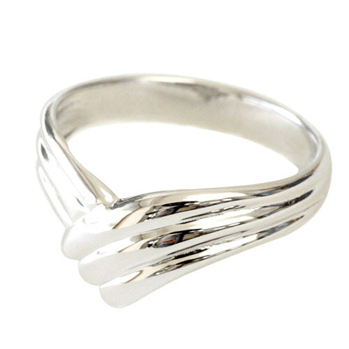 樂天商城 - K18 18金 リング デイリーから使いやすい ファッションリング V字 手元スッキリ ピンクゴールド イエローゴールド【文字入れ不可】