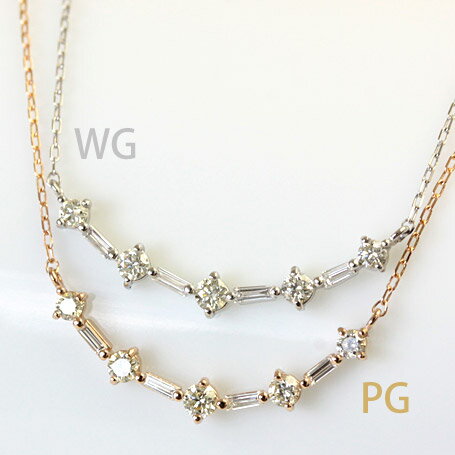 樂天商城 - K18 ダイヤモンド 0.3ct ネックレス ホワイトゴールド ピンクゴールド イエローゴールド