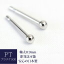 pt900 ピアス 丸玉 2mm セカンドピアス 軸太 ポスト0.9mm 石なし 地金 ボールピアス プラチナピアス シンプル レディース ネコポス 1ペア販売
