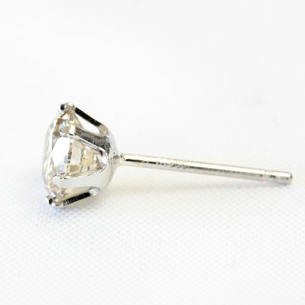 【1点限り】プラチナ900 0.60ct ブラウンダイヤ ピアス メンズ ダイヤモンド ピア...