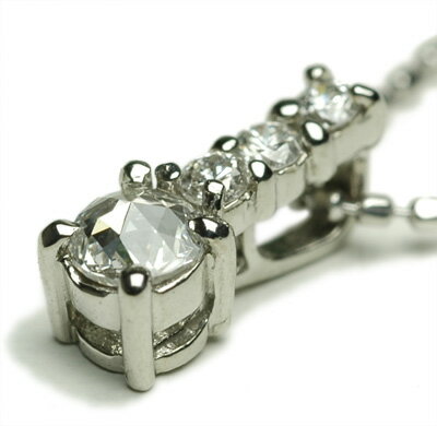 K18 ローズカット ダイヤモンド ネックレス 3.3mm 2