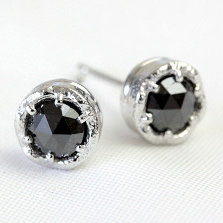 K18 ブラックダイヤモンド ピアス ホワイトゴールド・イエローゴールド・ピンクゴールド 【ブラック ダ..