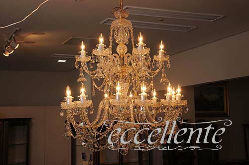 TB001126CC チェコ製 ボヘミアクリスタルシャンデリア 18灯 Clear/クリスタルカット