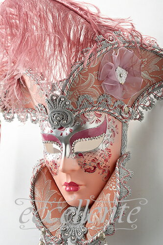 RM-0038P イタリア製 マスケラ カサノバチック ピンク+スワロフスキー [3]
