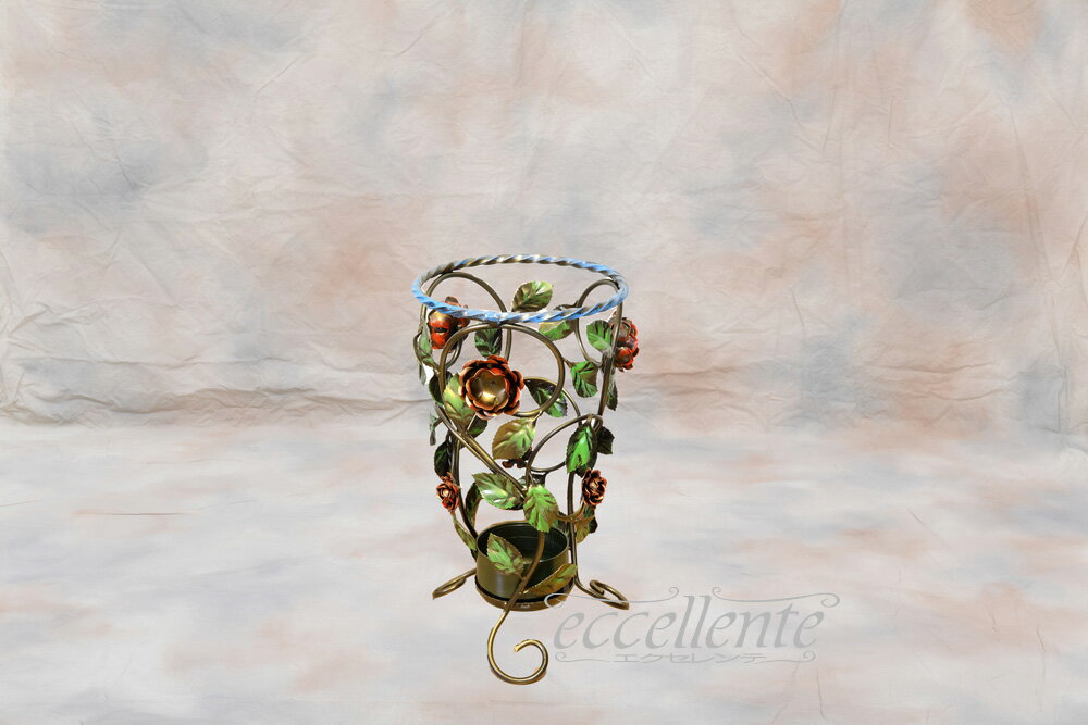 イタリア製アイアン傘立て ラウンド型｜TS-P/11 おしゃれ インテリア クラシックデザイン アンティーク調 ロココ