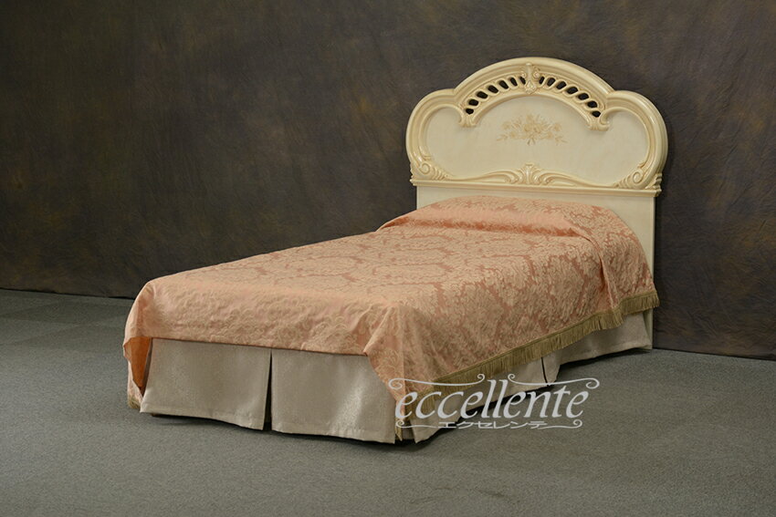 ML-LET03AV01 イタリア製 シングルベッド ミレディ アイボリー(マットレスサイズW100cm)