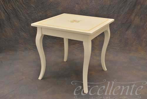 ★ イタリア家具 ヨーロッパ家具 LA8-0330Wイタリア製家具 ダイニングテーブル角80 【イタリアン家具 ヨーロピアン家具 輸入家具 アンティーク調 猫脚】【クラシック家具】 [2]