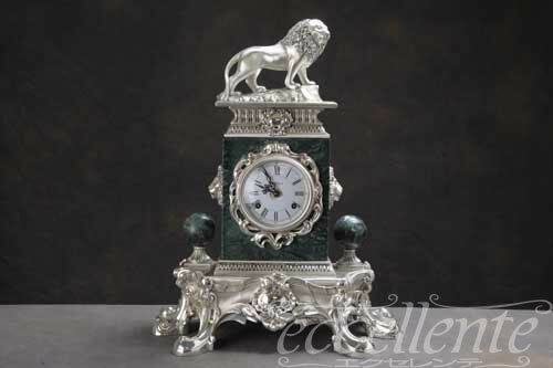 ★ イタリア家具 ヨーロッパ家具 OR0823V イタリア製置時計 ライオン 280000円 【イタリアン家具 ヨーロピアン家具 輸入家具 アンティーク調】
