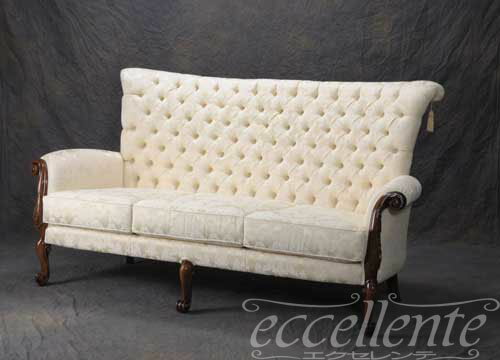 Rakuten - ★ イタリア家具 ヨーロッパ家具 MS-321/3 3シートソファー ウォールナット 【イタリアン家具 ヨーロピアン家具 輸入家具 アンティーク調】