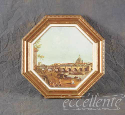 Rakuten - イタリア製 額絵小 City of Germany Bridge Q615903771B 鏡 壁掛け鏡 インテリア クラシック おしゃれ イタリア家具 ヨーロッパ家具イタリアン家具 ヨーロピアン家具 輸入家具 アンティーク調