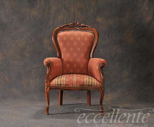 Cloths - ★ イタリア家具 ヨーロッパ家具 GP25-542/Aイタリア製ソファー　アームチェアNatascia 【イタリアン家具 ヨーロピアン家具 輸入家具 アンティーク調】【モレロ・ジャンパウロ】【ソファ/ウォールナット】※生地が変更となりました（生地はお問い合わせください）