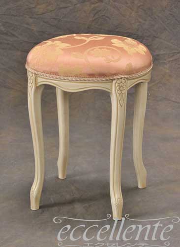 ★ イタリア家具 ヨーロッパ家具 GPS-60WAF3Pイタリア製家具 ラウンドスツール60WAF3P 【イタリアン家具 ヨーロピアン家具 輸入家具 アンティーク調】【モレロ・ジャンパウロ】【スツール/オットマン】