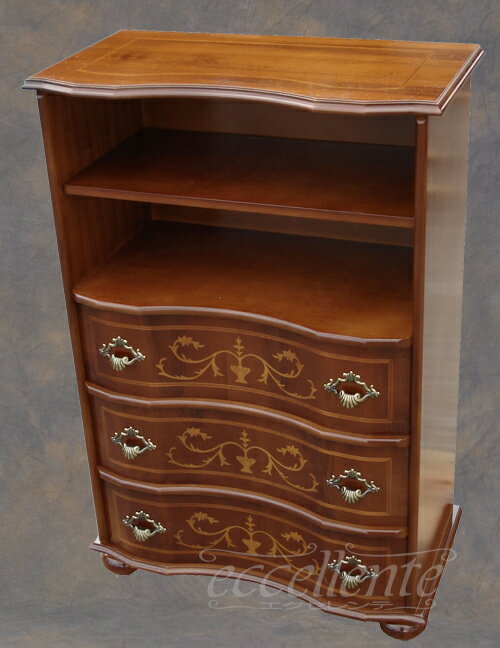 イタリア家具 ヨーロッパ家具 TS-036V/SPA-BRイタリア製ファックス台 【イタリアン家具 ヨーロピアン家..