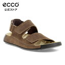 【ECCO 公式】 ECCO Cozmo M 3-strap LEA / エコー コズモ M COCOA BROWN ブラウン Male サンダル メンズ 男性 紳士靴 おしゃれ 街歩き お出かけ シンプル 北欧スタイル ベルト付き 高級レザー かかと ストラップ付(4)
