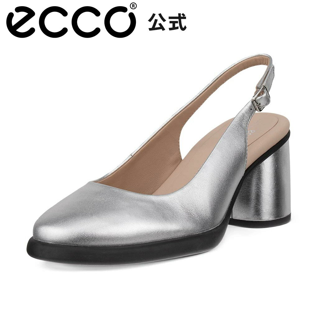 [ECCO公式] スカルプテッド エルエックス 55 本革 レディース ストラップ ヒール サンダル PURE SILVER..