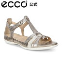 【ECCO 公式】 ECCO Flash W T Sandal LEA / エコー フラッシュ サンダル W WARM GREY METALLIC/MOON ROCK メタリック Womens サンダル サンダル 婦人靴 レディース 履きやすい 通勤 通学 痛くない 歩きやすい 疲れにくい