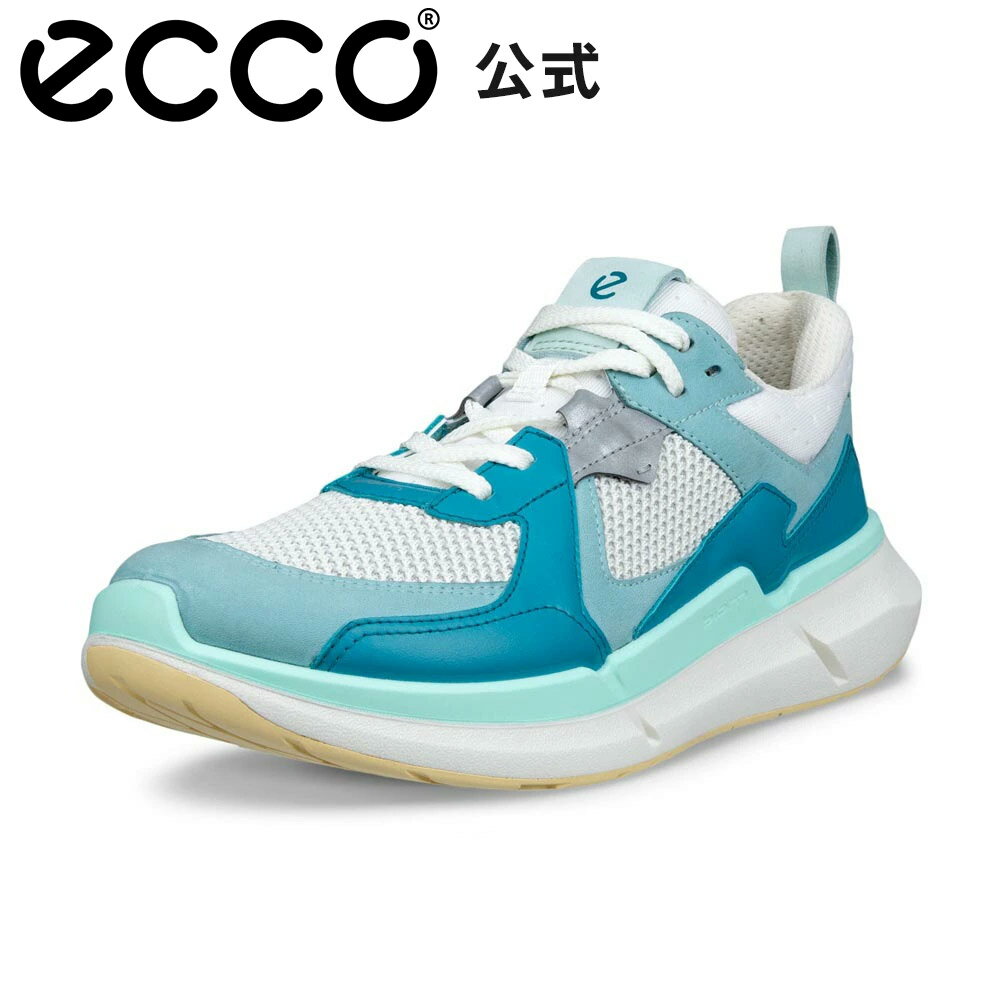 Rakuten - [ECCO公式] バイオム 2.2 本革 レディース 多用途 アスレジャースニーカー AQUATIC / PAGODA BLUE / SHADOW WHITE ブルー ウィメンズ 履きやすい 靴 スポーティーデザイン トレーニングシューズ 快適性 通勤 通学 ECCO BIOM 2.2 W エコー