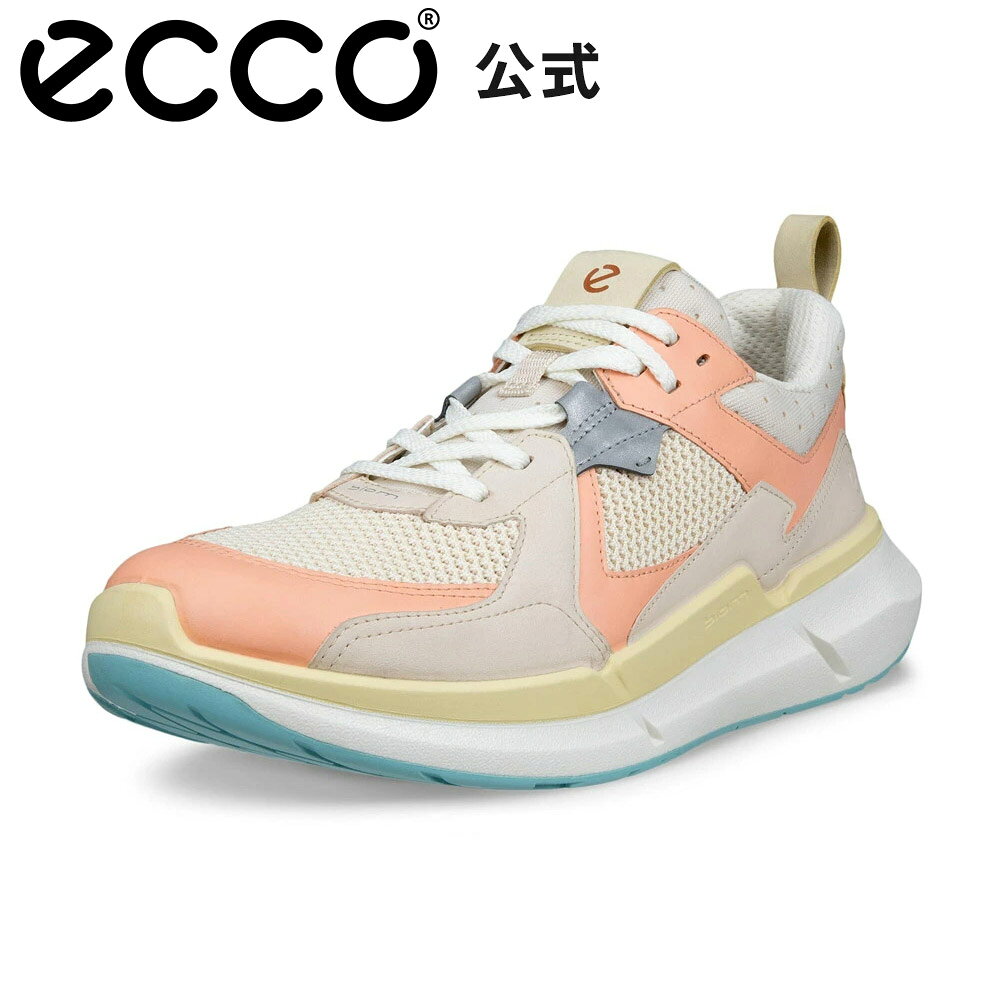 Rakuten - [ECCO公式] バイオム 2.2 本革 レディース 多用途 アスレジャースニーカー DUSTY PEACH / LIMESTONE / LIMESTONE ベージュ ウィメンズ 履きやすい 靴 スポーティーデザイン トレーニングシューズ 快適性 通勤 通学 ECCO BIOM 2.2 W エコー