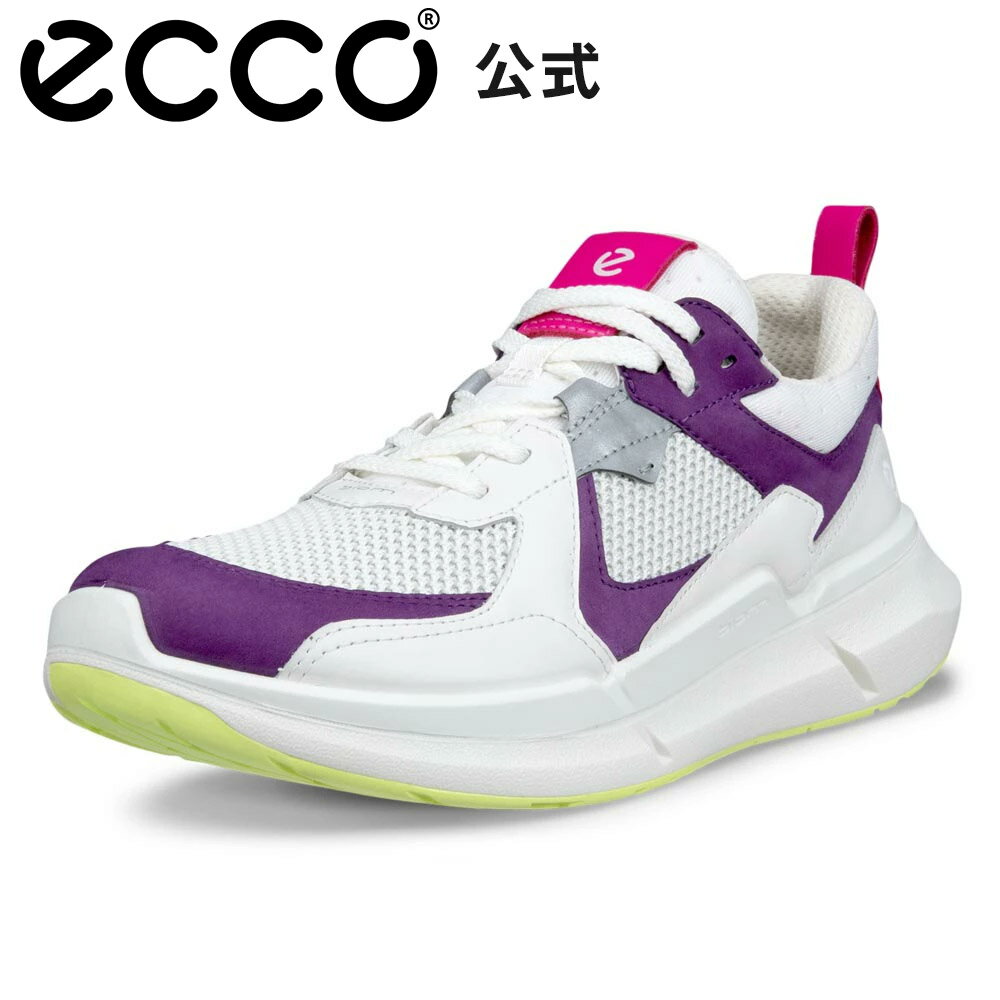 Rakuten - [ECCO公式] バイオム 2.2 本革 レディース 多用途 アスレジャースニーカー IMPERIAL PURPLE / WHITE / SHADOW WHITE 白 ウィメンズ 履きやすい 靴 スポーティーデザイン トレーニングシューズ 快適性 通勤 通学 ECCO BIOM 2.2 W エコー