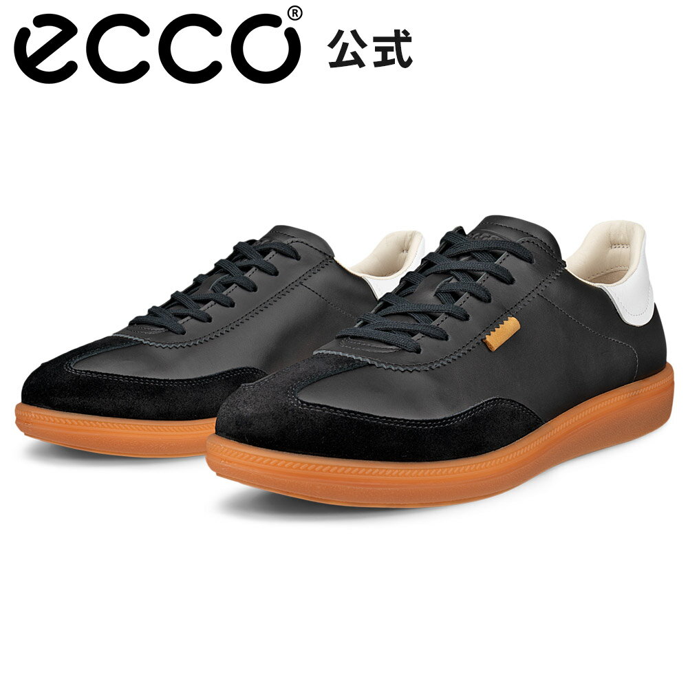Rakuten - [ECCO公式] SOFT 11 W ウィメンズ レトロスニーカー BLACK/BLACK/BRIGHT WHITE エコー 靴 快適 履き心地いい 高品質 レザー 本革 シューズ 婦人靴 ウォーキング レディース 疲れにくい ジャーマントレーナー 黒