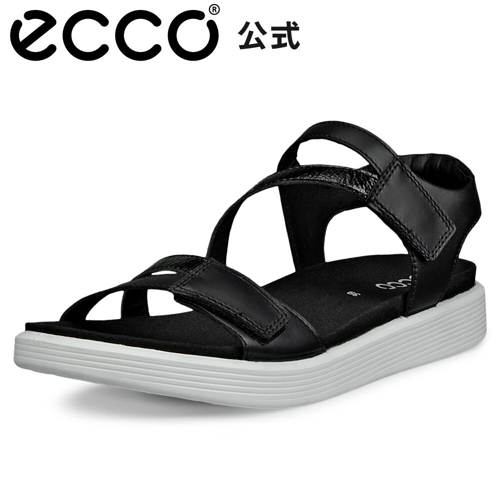 Rakuten - [ECCO公式] SOFT SANDAL W ウィメンズ コンフォート サンダル BLACK/BLACK エコー 靴 快適 履き心地いい 高品質 レザー 本革 シューズ 婦人靴 ウォーキング 歩きやすい 疲れにくい レディース 街履き 旅行 黒