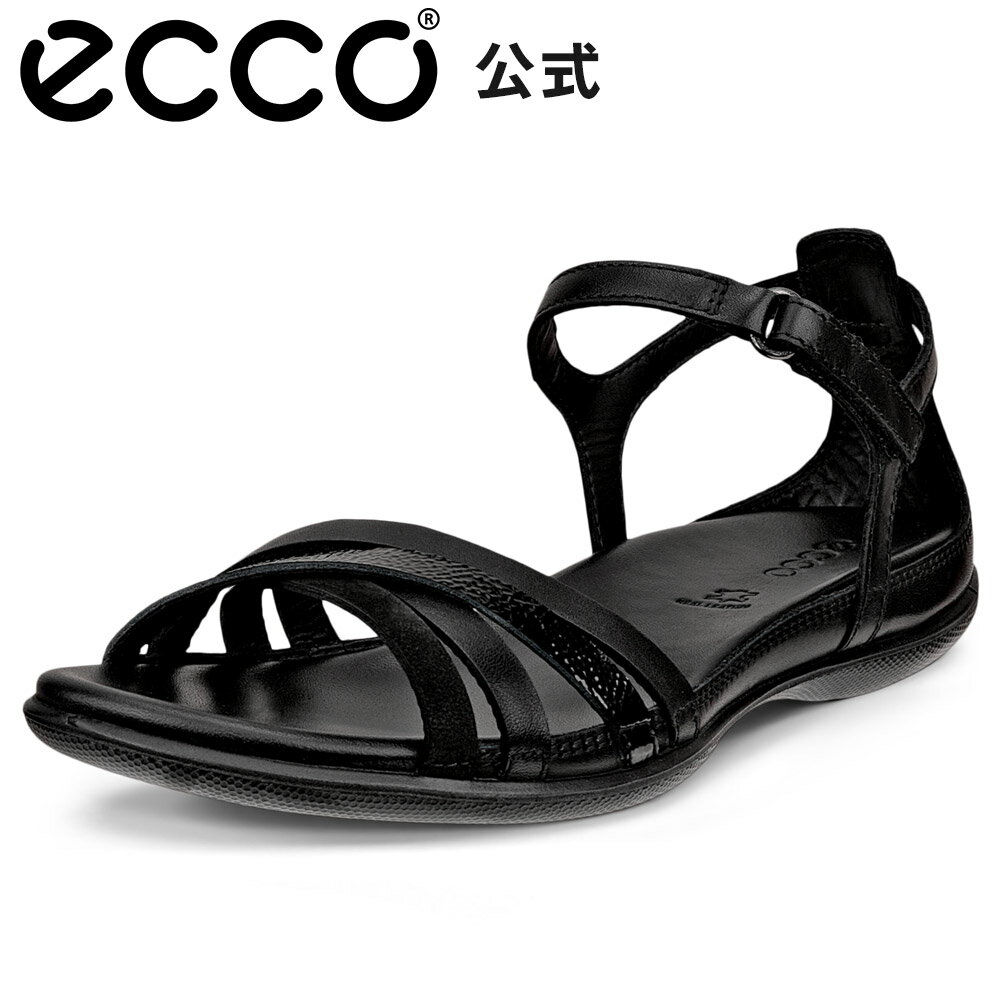 Rakuten - [ECCO公式] FLASH ウィメンズ バックストラップ サンダル BLACK/BLACK/BLACK エコー 靴 快適 履き心地いい 高品質 レザー 本革 シューズ 婦人靴 レディース ウォーキング 歩きやすい 街履き 疲れにくい 黒