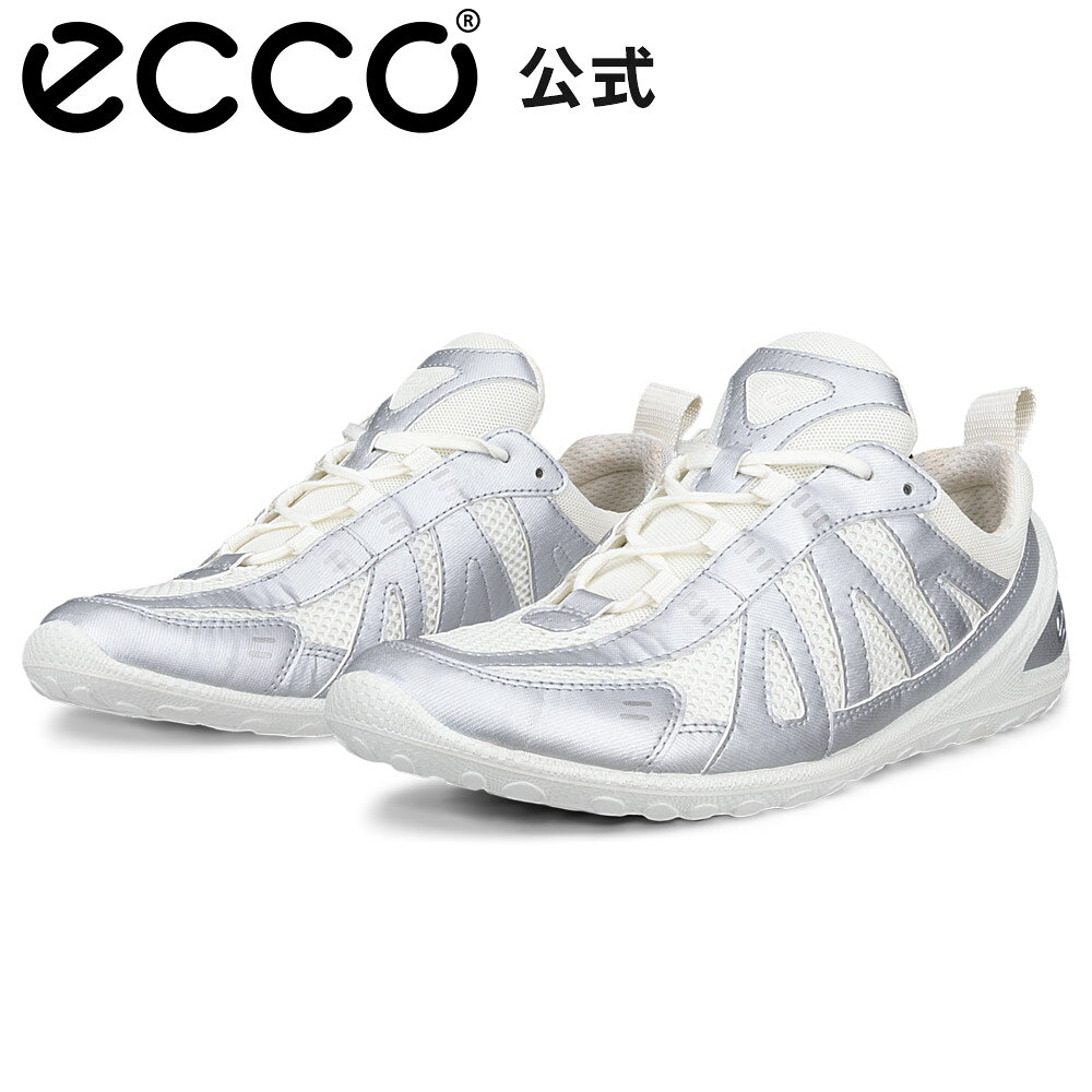Rakuten - [ECCO公式] BIOM LITE W ウィメンズ レースアップ スニーカー SILVER METALLIC/WHITE エコー 靴 快適 履き心地いい 高品質 軽量 シューズ 婦人靴 レディース ウォーキング 疲れにくい 街履き シルバー