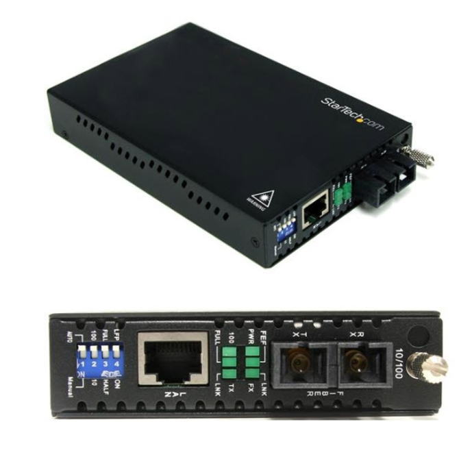  StarTech.com スタ−テックドットコム イーサネット光メディアコンバータ Ethernet(10/100Base-T) - 光ファイバ(100BASEーFX) シングルモード 最大30km延長 RJ-45(メス) - 光ファイバ 2芯SC(メス) ET90110SM302 
