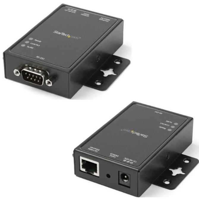 【送料無料】StarTech.com スタ−テックドットコム 1ポートRS232C - TCP/IP変換デバイスサーバー シリアル - LANイーサネット変換アダプタ DINレール付属 アルミ製 NETRS2321P 【NE直】