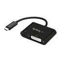 【送料無料】StarTech.com スタ−テックドットコム USB Type-C-DVI 変換アダプタ/USB Power Delivery/USB-C-DVI-Dビデオ変換/1080p/タイプC-DVI シングルリンク 映像コンバータ/60W PD対応/Thunderbolt 3 互換/ブラック CDP2DVIUCP【NE直】