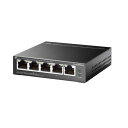 【スタッフのコメント】 5-Port Gigabit Easy Smart PoE/PoE+ Switch(4PoE+ポート搭載) TL-SG105MPE(UN)製品概要：5-Port Gigabit Easy Smart PoE/PoE+ Switch(4PoE+ポート搭載) TL-SG105MPE(UN) ●10/100/1000 Mbps RJ45ポート x 5 内4ポートはPoE+対応で、IEEE 802.3af/at準拠のPDにLANケーブル1本で電力とデータを同時に供給。全PoEポート合計120W供給可能。 ●ネットワークのモニタリング、トラフィックの優先、VLAN、PoEオートリカバリーに対応 ●かんたん設定。Webベースの管理画面やEasy Smart Configuration Utilityから簡単に設定可能ノイズを出さないファンレスデザイン。 ※商品に関する詳細な仕様及び最新の正確な情報は、メーカーWebサイト、最新カタログなどをご確認ください。