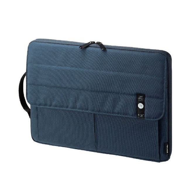 SANWA SUPPLY サンワサプライ アクセサリポケットが付いたすっきりしたデザインのカジュアルインナーケース 13.3型ワイド IN-CA13(NV-ネイビー) INCA13NV【NE直】