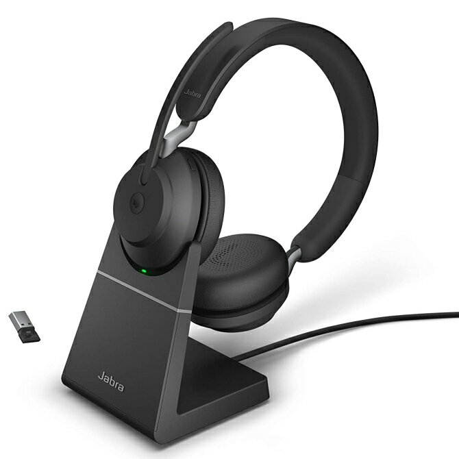 Jabra ジャブラ ステレオヘッドセット 法人向け 2年保証付 USBドングル付 Microsoft Teams 認定 Evolve2 65 MS Stereo USB-A Stand Black スタンド付属モデル 26599-999-989 26599999989 