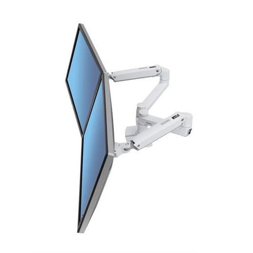 【在庫あり送料無料】ERGOTRON エルゴトロン LX デスクマウント デュアル モニターアーム 横型 ホワイト 27インチ(6.4～18.1kg)まで対応 45-491-216 【NE直】