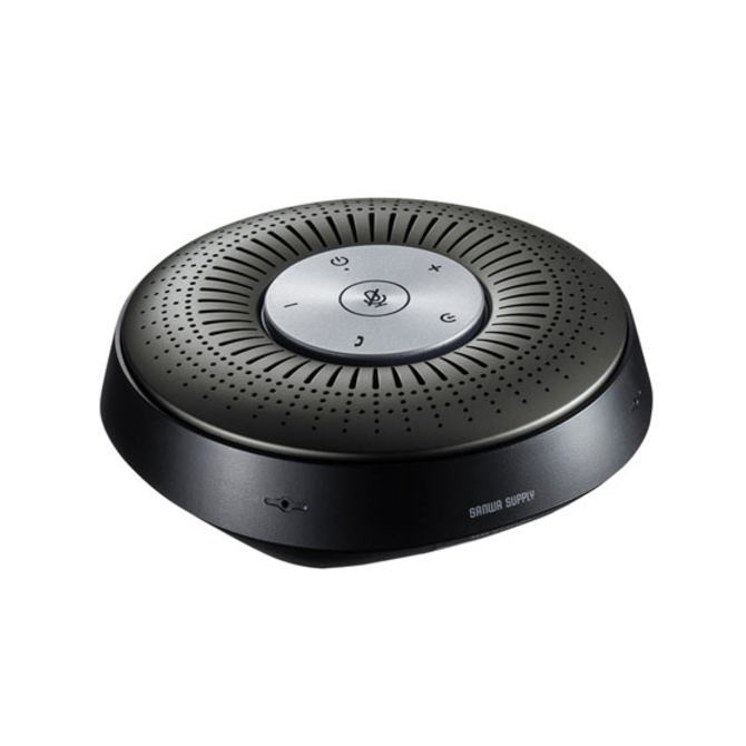 SANWA SUPPLY サンワサプライ 4つのマイクで360°集音できる会議に最適なBluetoothスピーカーフォンZoom、Teamsにも対応 MM-BTMSP1 MMBTMSP1【テレワーク応援】