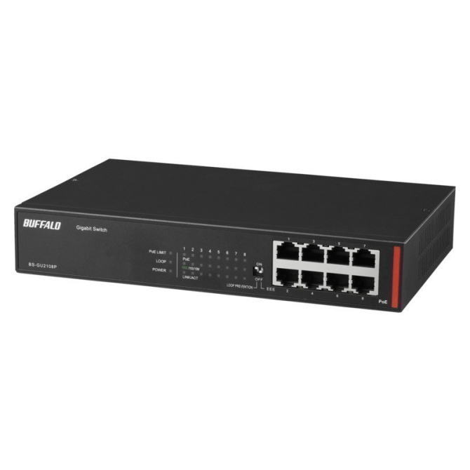 BUFFALO バッファロー 法人向け Giga対応 Layer2 アンマネージスイッチ 8ポート BS-GU2108P BSGU2108P 【NE直】