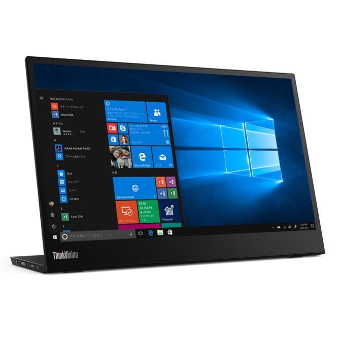 【在庫あり送料無料】Lenovo レノボ ThinkVision M14(14型モバイル/1920×1080/IPS/USB-C) 61DDUAR6JP【NE直】