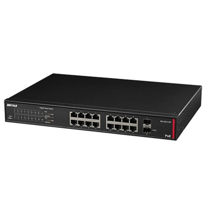 【送料無料】BUFFALO バッファロー レイヤー2 Giga PoE スマートスイッチ 16ポート BS-GS2116P BSGS2116P【NE直】