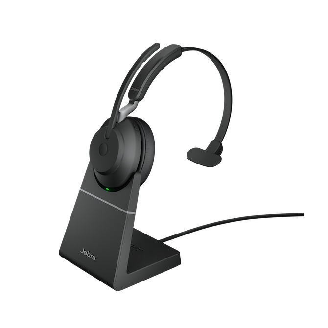 JABRA ジャブラ 保証2年付 ワイヤレス モノラルヘッドセット ユニファイドコミュニケーション Jabra Evolve2 65 UC Mono USB-C Stand Black 26599-889-889 26599889889