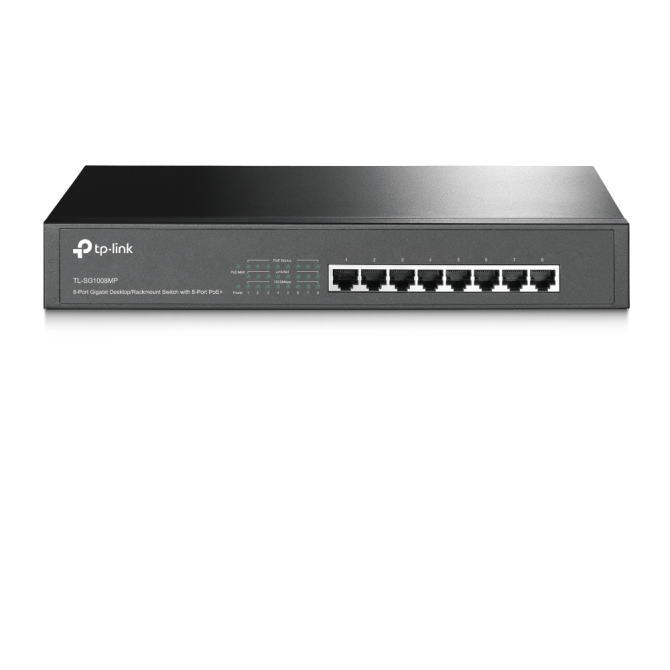 TP-Link ティーピーリンク 8ポート ギガビット PoE+ デスクトップ/1Uラックマウント スイッチ TL-SG1008MP TLSG1008MP【NE直】