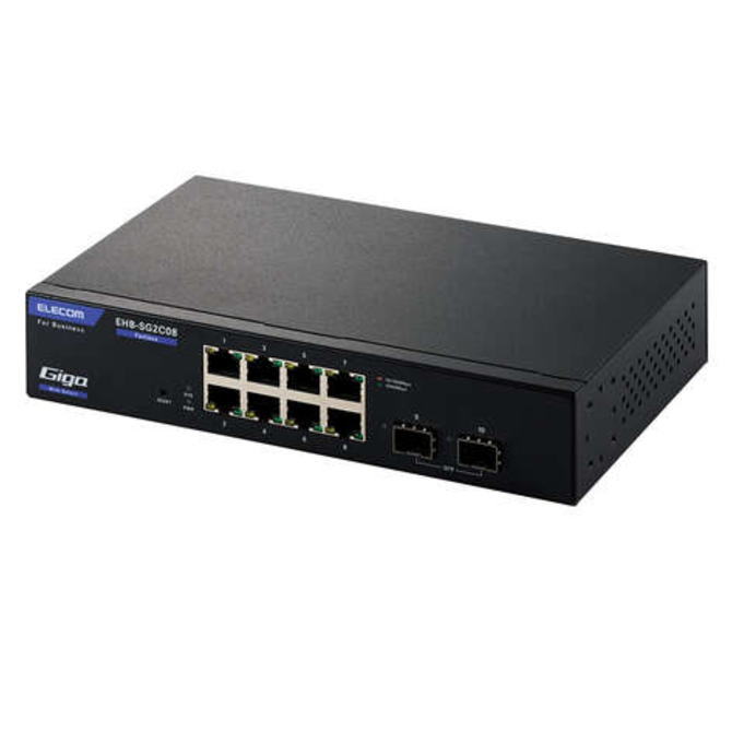 ELECOM エレコム法人向けスイッチングハブ/WEBスマート/Giga/8ポート/3年保証 EHB-SG2C08 EHBSG2C08【NE直】