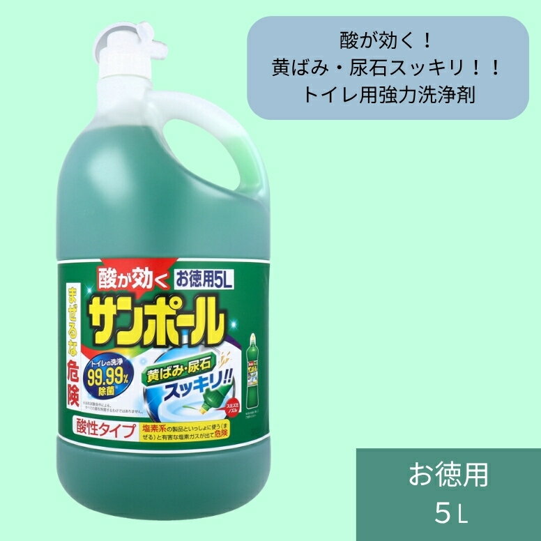 乐天商城 - 金鳥 サンポールV お徳用 5L 除菌 さわやか トイレ用 99%除菌